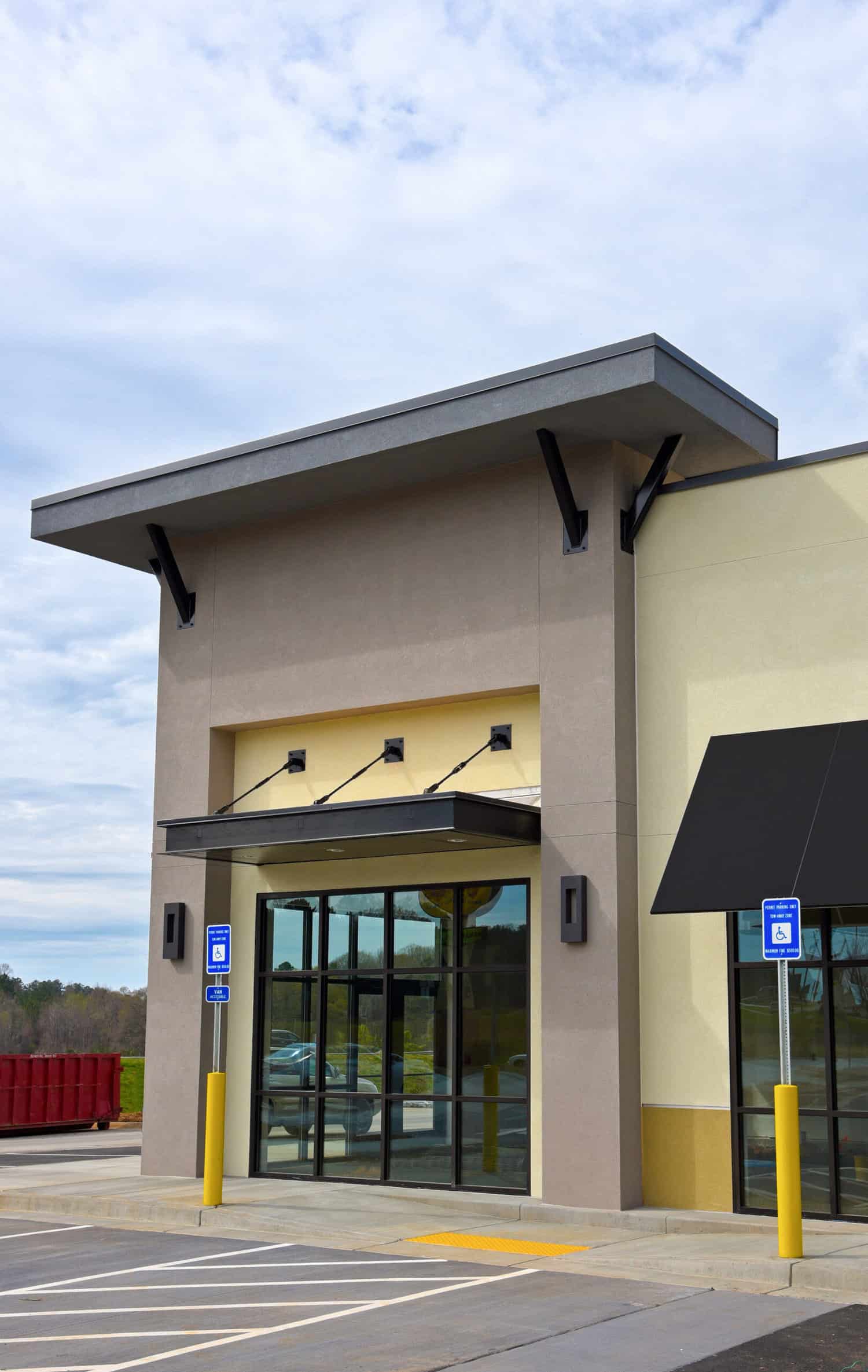 New Commercial Building commercial painting - high-heat areas
